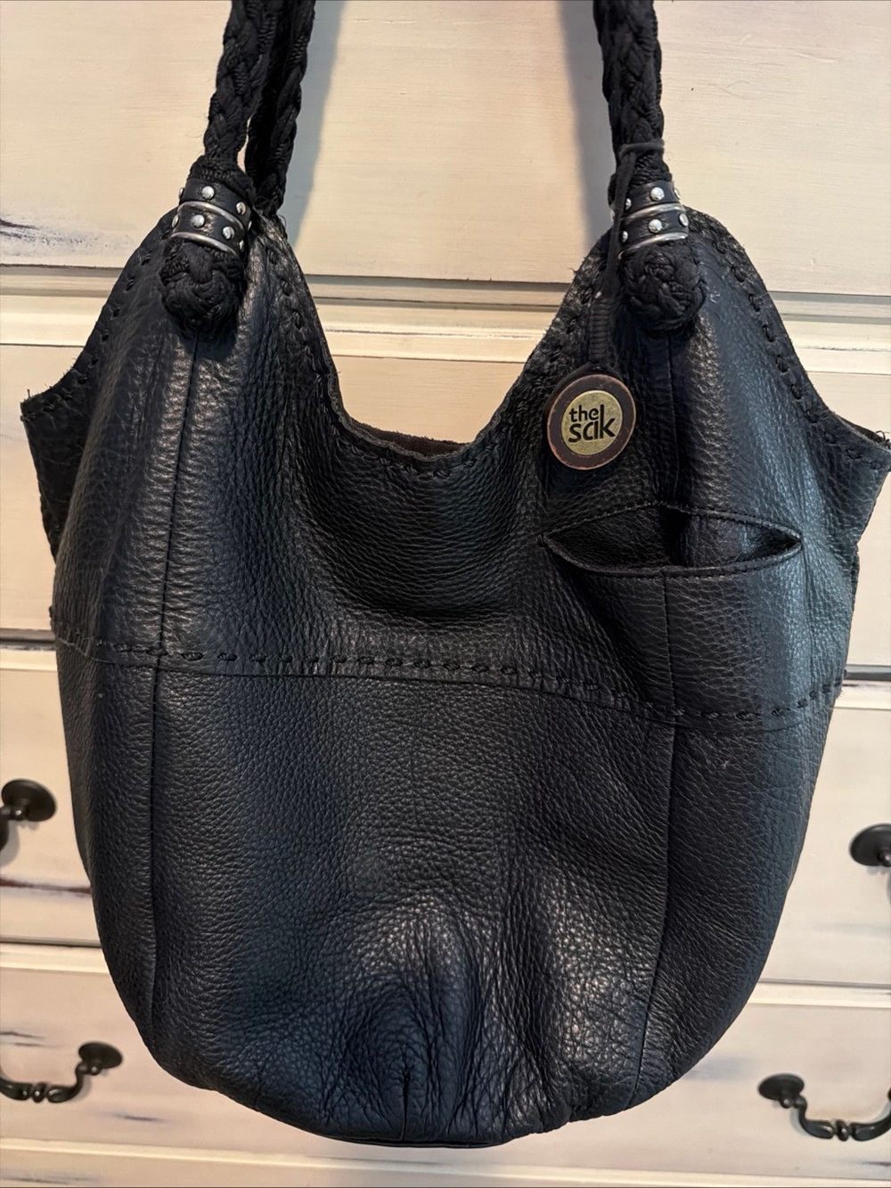 The Sak Indio Boho Leather Tote Shoulder Bag - Picture 2 of 6